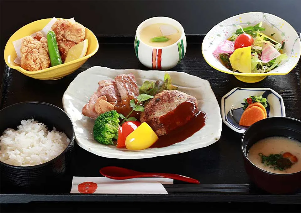 【レストランみあれ】お肉デラックス御膳一例